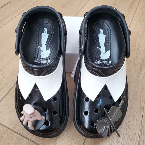 Crocs Wednesday Stomp Clog X Platform Addams Family Movie New Multiple Sizes - Picture 4 of 16